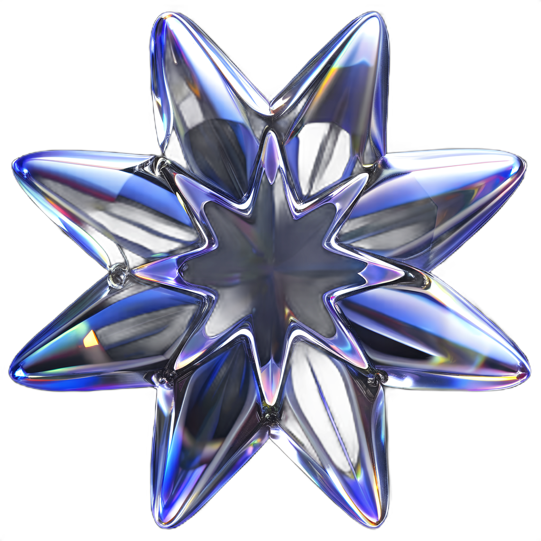 Abstract iridescent star visual from the Sila Pay visual language